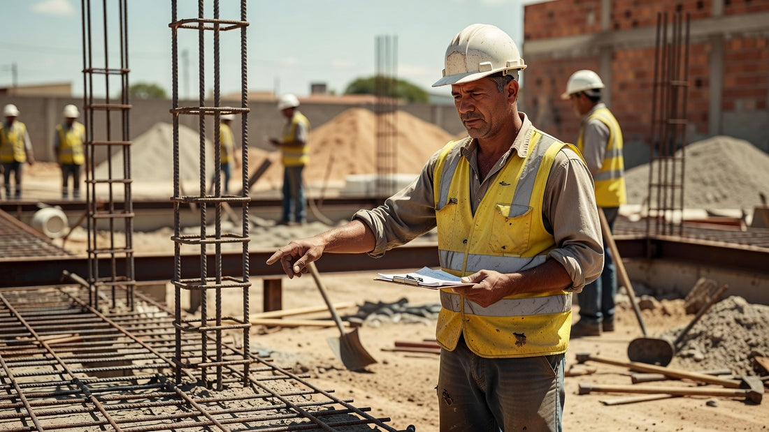 Técnico em segurança do trabalho atuando em obra de construção civil
