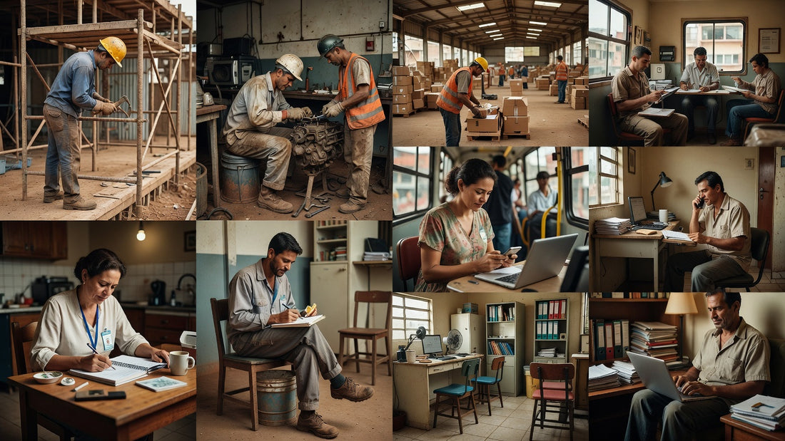 Trabalhadores da construção civil em Palmas e Campo Grande