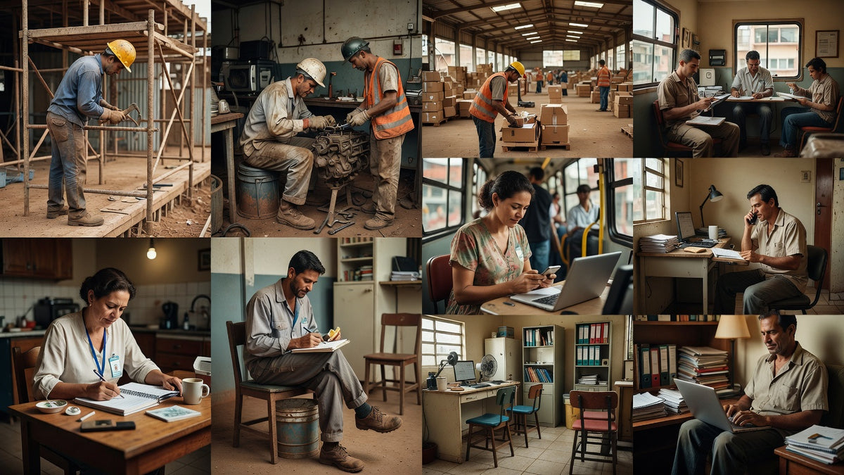 Trabalhadores da construção civil em Palmas e Campo Grande