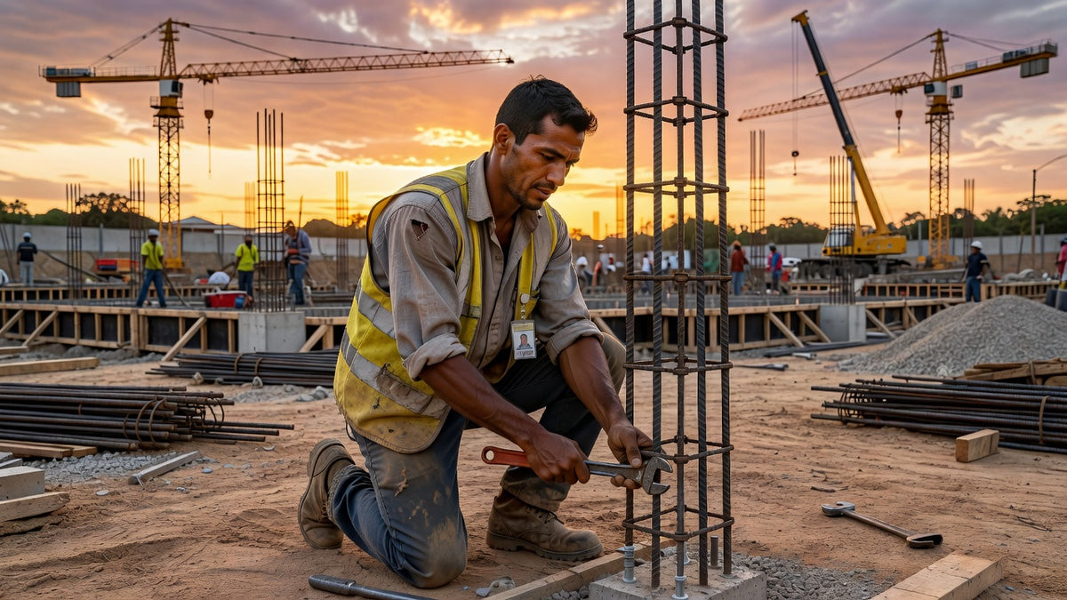 Canteiro de obras em Palmas TO com profissionais da construção civil