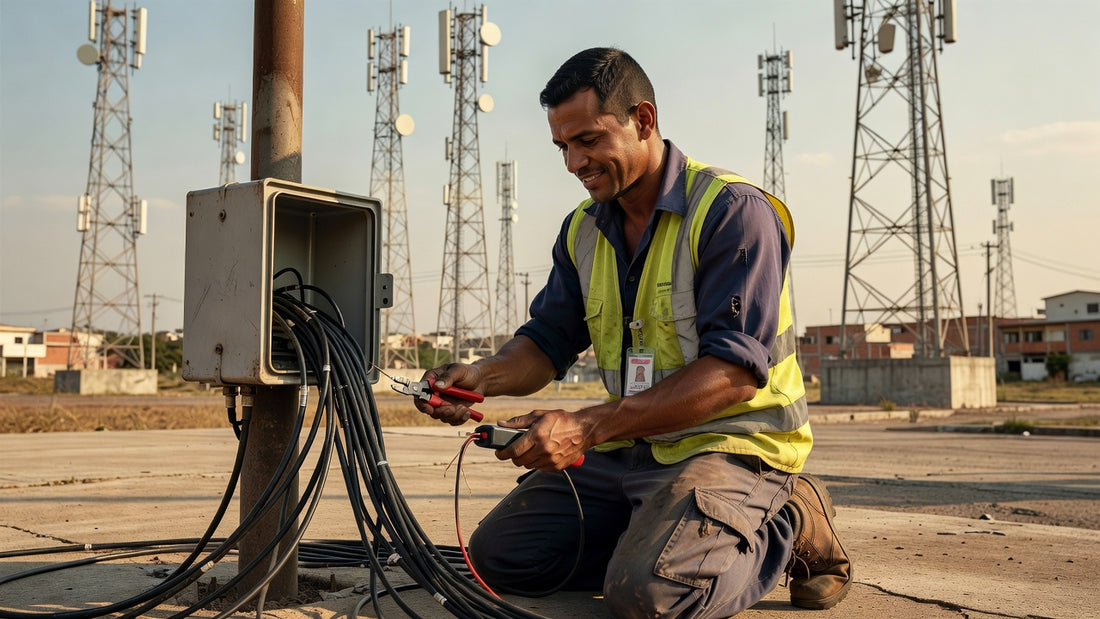 Técnico em telecomunicações atuando em equipamentos modernos